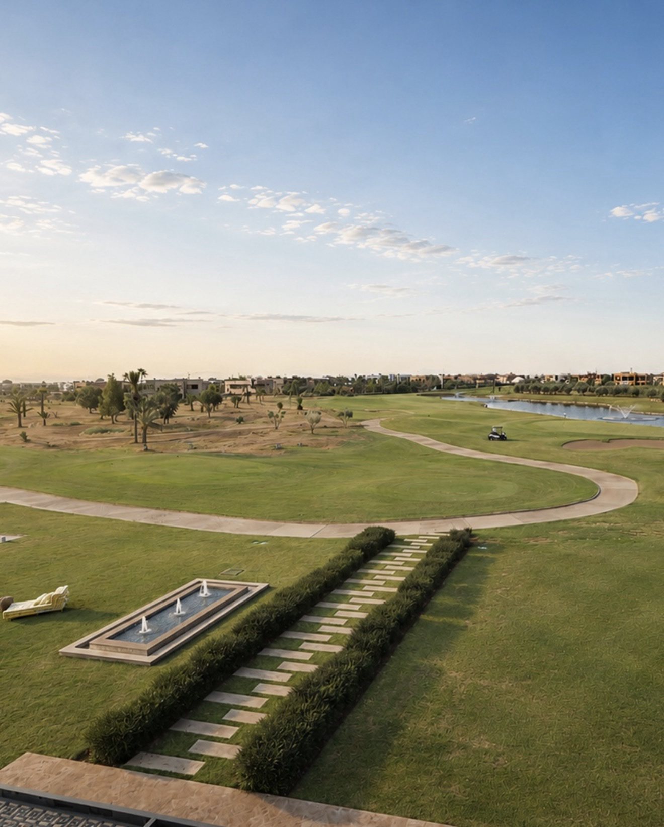 Vue sur le golf d’Amelkis 3 depuis le Club House